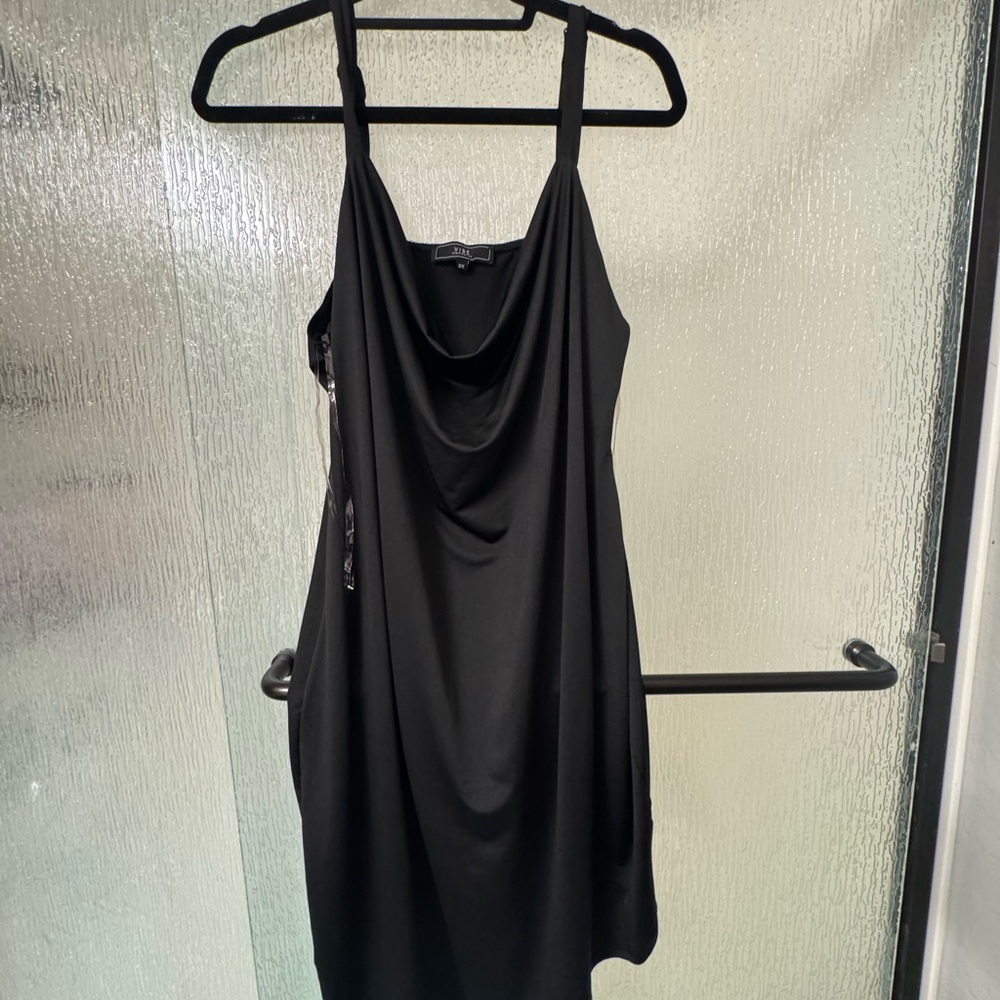 Vibe Sleek Black Mini Dress